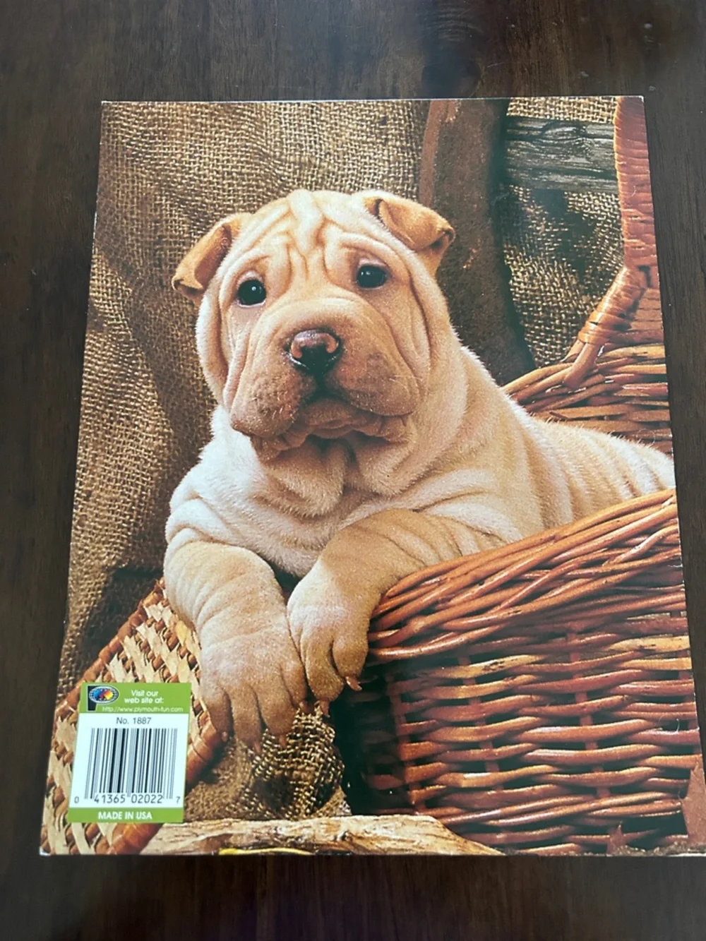 Cuddly Cuties Vntg Puppy Folder Cream & White Puppies & Puppy on back cover